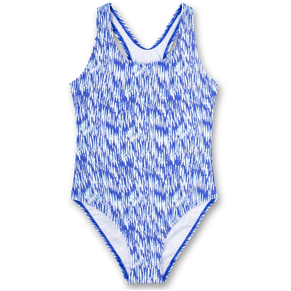 Sanetta Badeanzug blau-weiß Muster