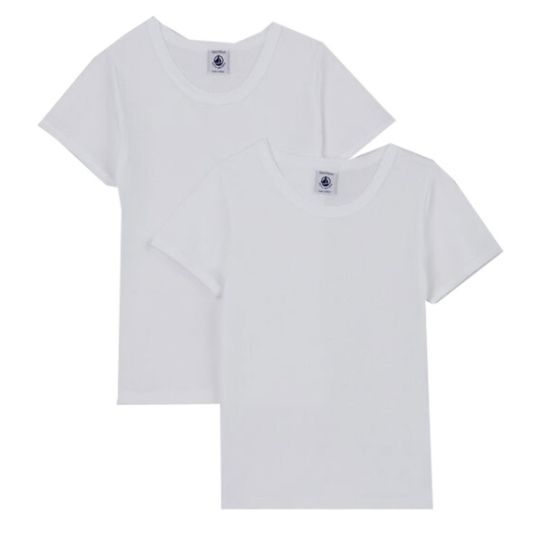 Petit Bateau Mä T-Shirt weiß 2er