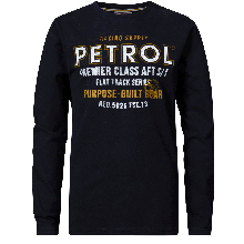 Petrol Shirt lg.Arm Classic Schriftzug