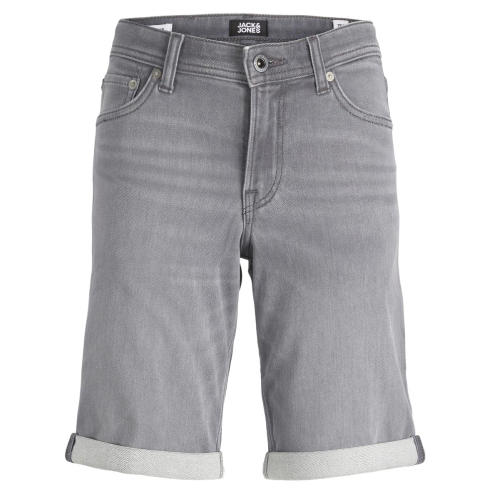 Jack & Jones Jeans Shorts Umschlag grau